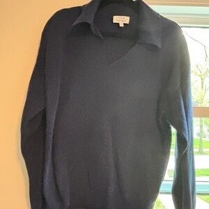 Paris Atelier (& Other Stories) Blue V-Neck Sweater